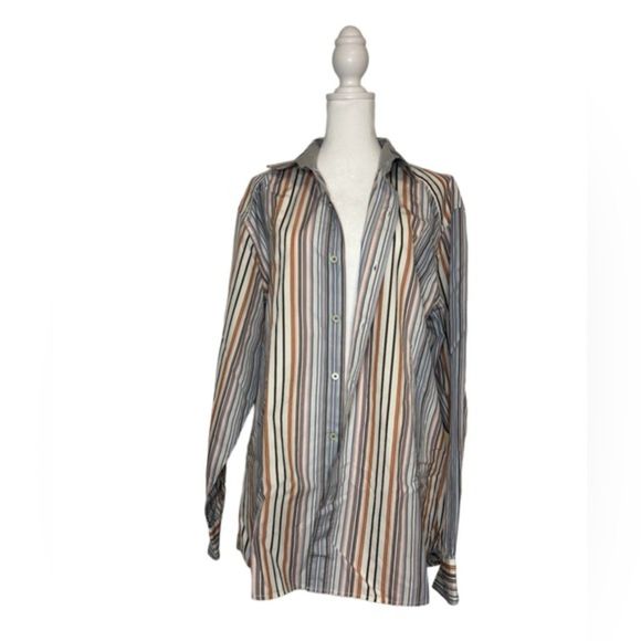 Tommy Bahama Striped Button Down Long Sleeve 100% Cotton Shirt - Picture 2 of 10